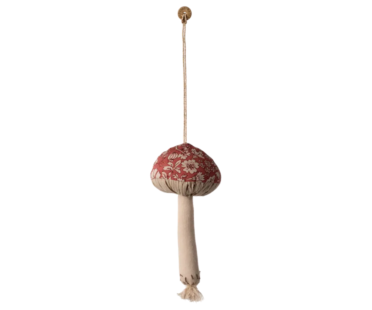 Maileg Kersthanger Mushroom Ornament Blossom Red Maileg Kersthanger Mushroom Ornament Blossom Red