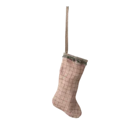 Maileg Kersthanger Stocking Oranament Checker Sand Maileg Kersthanger Stocking Oranament Checker Sand