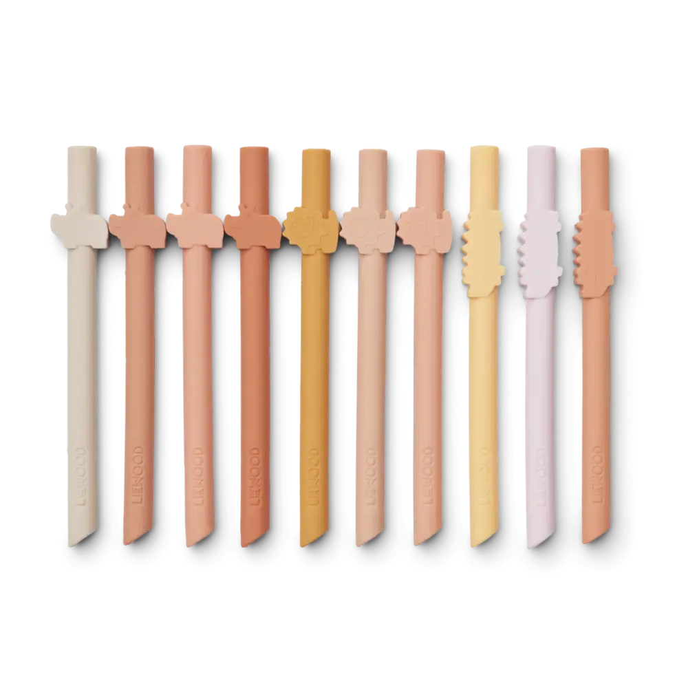 Liewood Silicone Rietjes Baduw Straw 10 pack Liewood Silicone Rietjes Baduw Straw 10 pack