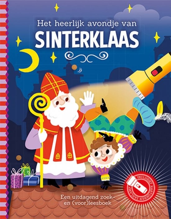 Zaklampboek - Het heerlijk avondje van Sinterklaas en Piet afbeelding