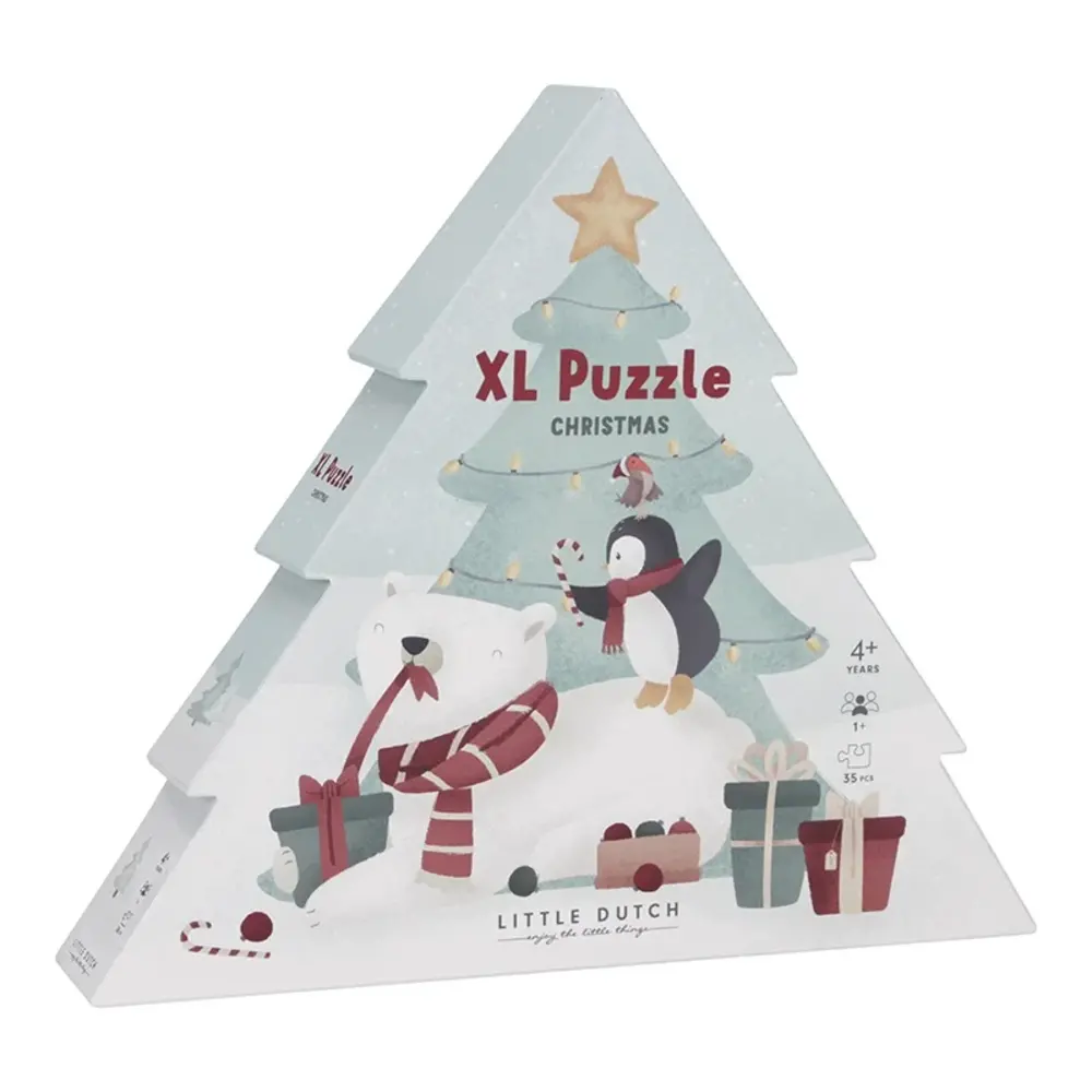 Little Dutch Kerstpuzzel XL (35 stukjes) Little Dutch Kerstpuzzel XL (35 stukjes)