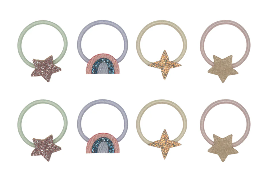 Haarelastiekjes Mini Rainbow &amp; Star afbeelding