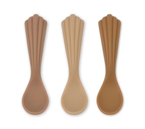Konges Slojd Silicone Lepels Shell 3 Pack Konges Slojd Silicone Lepels Shell 3 Pack