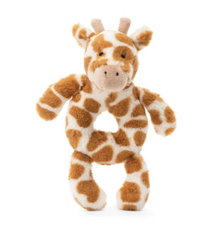 Jellycat Bashful Giraffe Ring Rattle Jellycat Bashful Giraffe Ring Rattle
