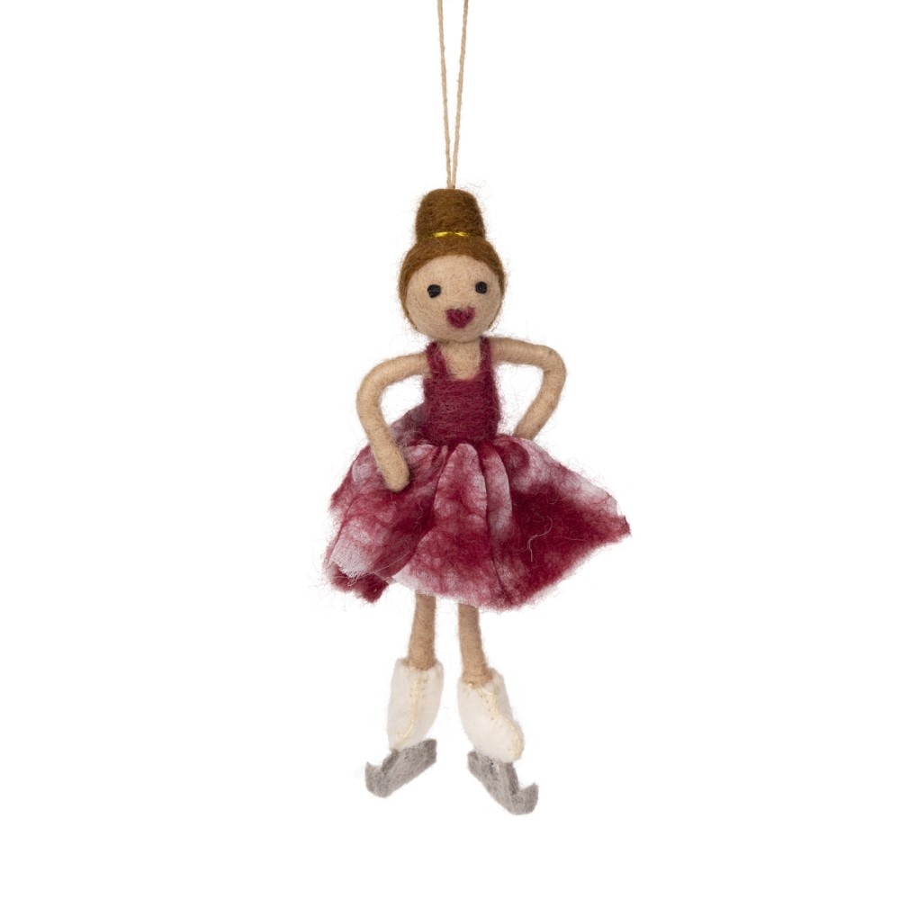 Decoratie Hanger Kunstschaatsster - Rood afbeelding