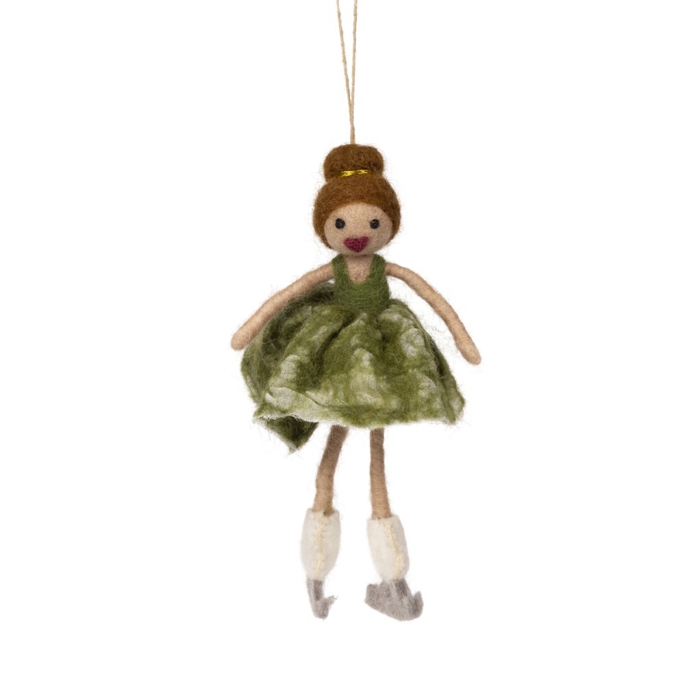 Decoratie Hanger Kunstschaatsster - Groen afbeelding