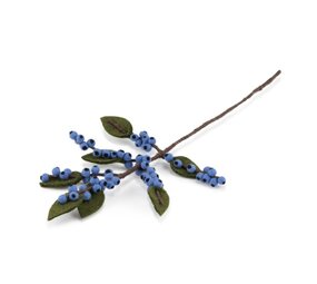 Sjaal met Verhaal Decoratie Bloem Tak Bes Blauw Sjaal met Verhaal Decoratie Bloem Tak Bes Blauw