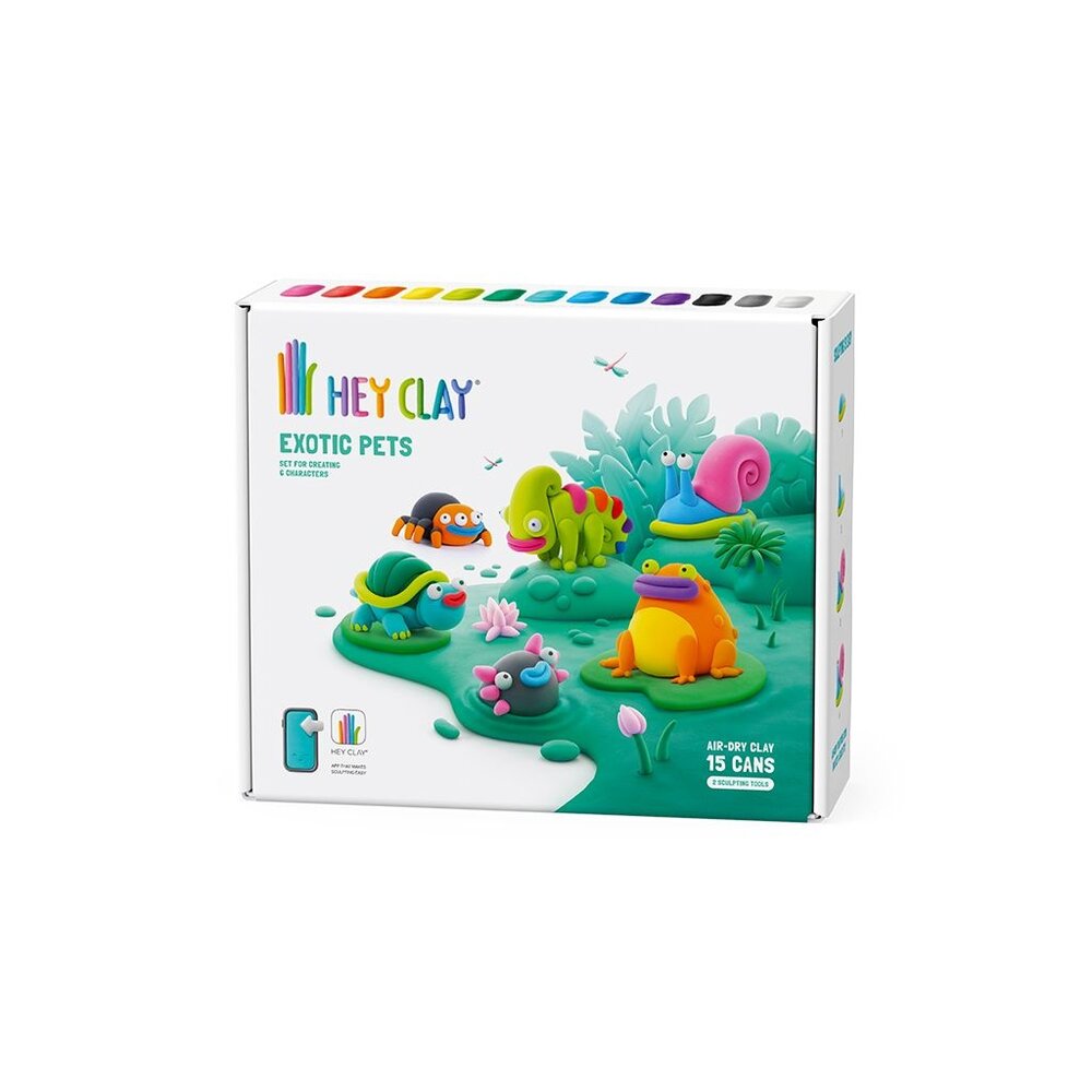 Hey Clay Interactieve Boetseerklei Exotic Pets (15 kleuren) Hey Clay Interactieve Boetseerklei Exotic Pets (15 kleuren)