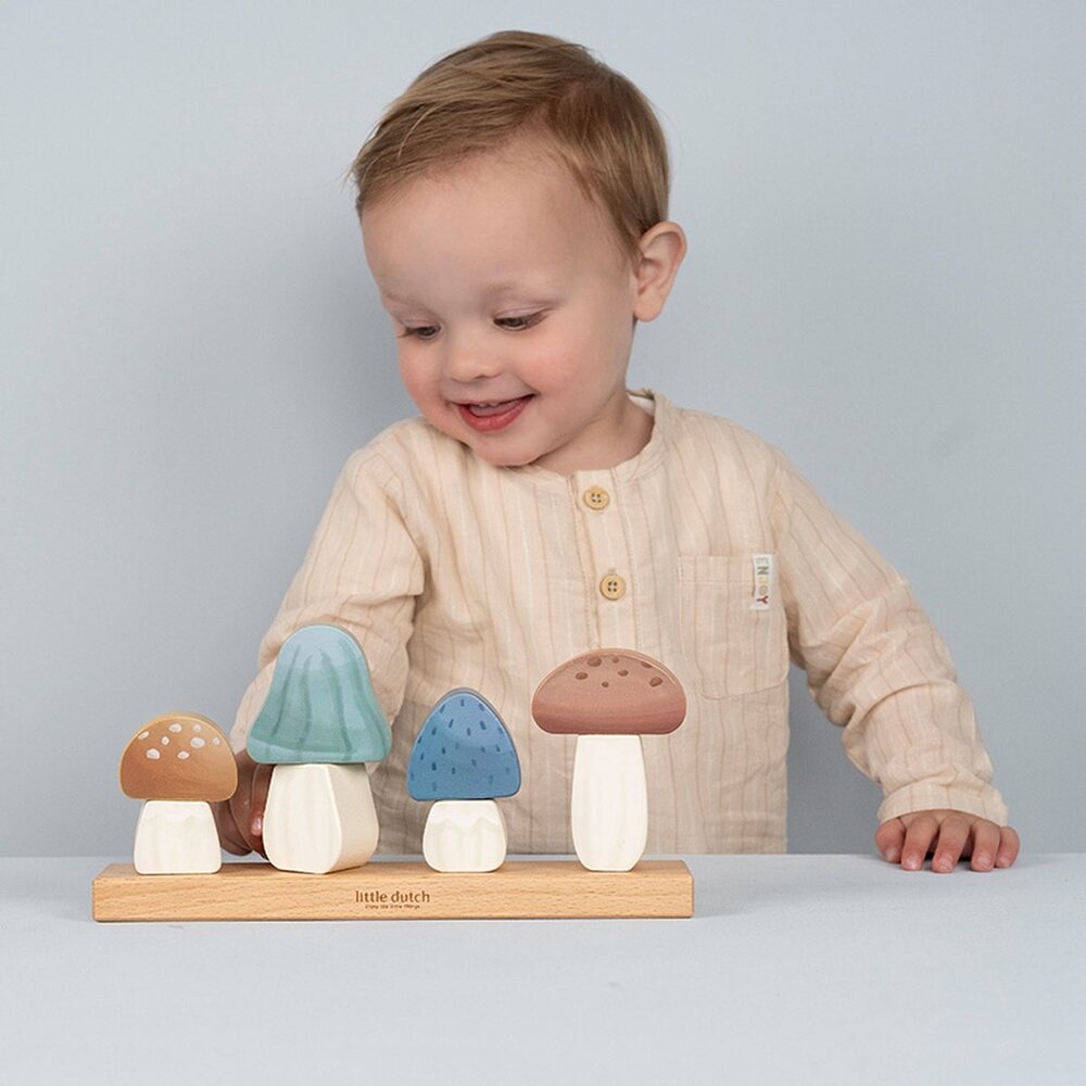 Little Dutch Houten  Stapelaar Paddenstoelen - Forest Friends Little Dutch Houten  Stapelaar Paddenstoelen - Forest Friends
