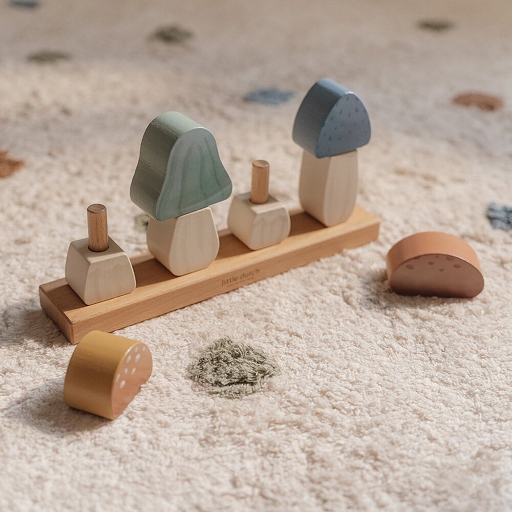 Little Dutch Houten  Stapelaar Paddenstoelen - Forest Friends Little Dutch Houten  Stapelaar Paddenstoelen - Forest Friends