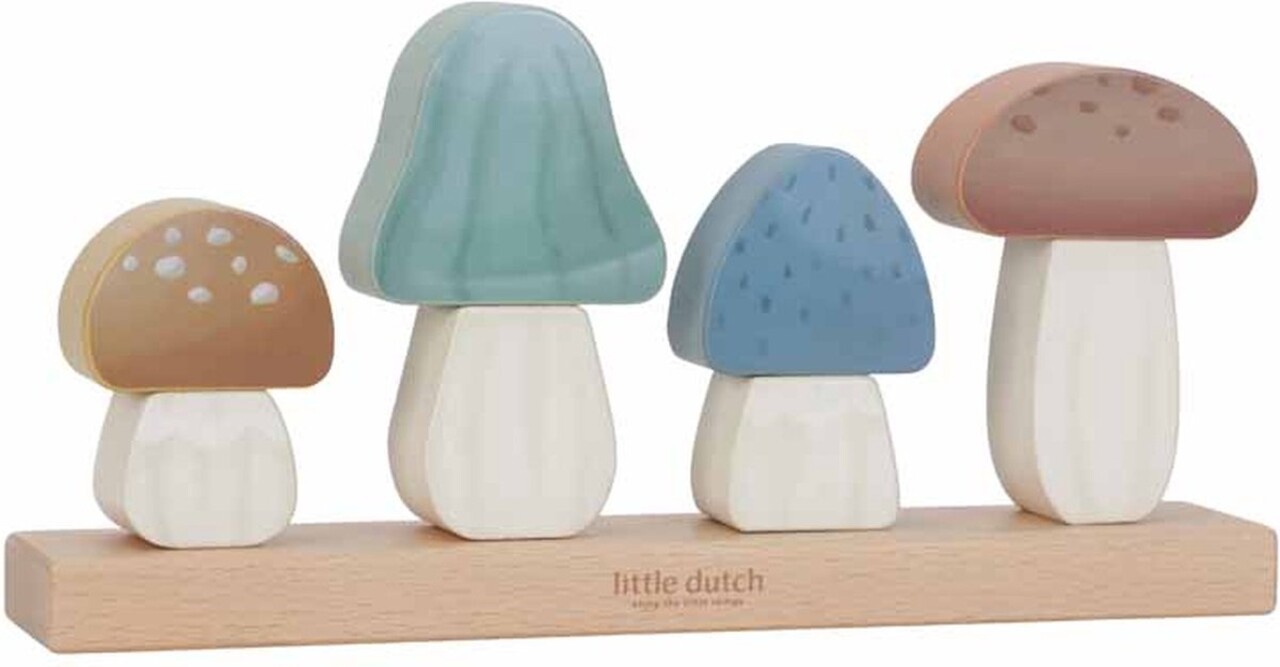 Little Dutch Houten  Stapelaar Paddenstoelen - Forest Friends Little Dutch Houten  Stapelaar Paddenstoelen - Forest Friends