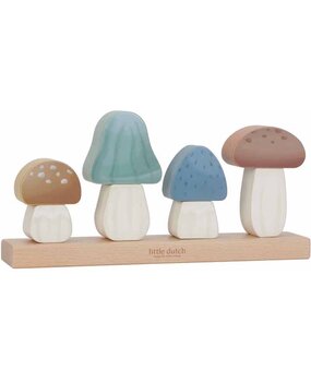 Little Dutch Houten Stapelaar Paddenstoelen - Forest Friends Little Dutch Houten Stapelaar Paddenstoelen - Forest Friends