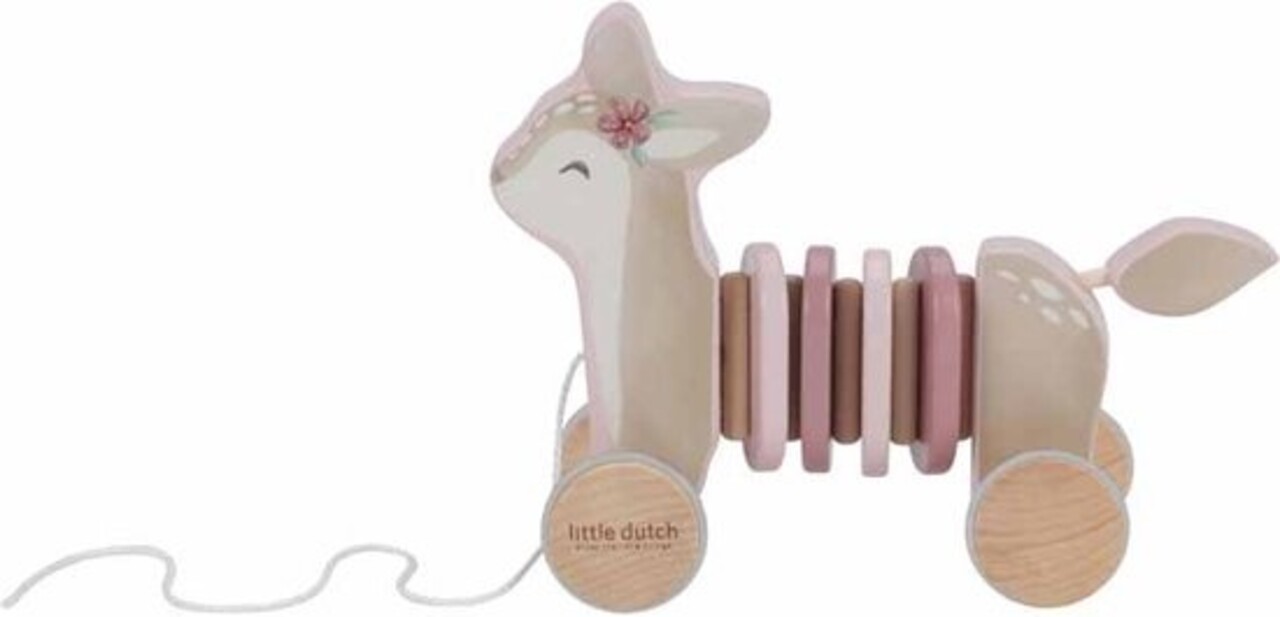 Little Dutch Houten Trekdier Hert - Fairy Garden Little Dutch Houten Trekdier Hert - Fairy Garden