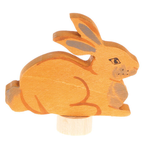 Grimm's Houten Steker Konijn Zittend Grimm's Houten Steker Konijn Zittend