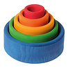 Grimm's Houten Stapelbakjes Rond Blauw