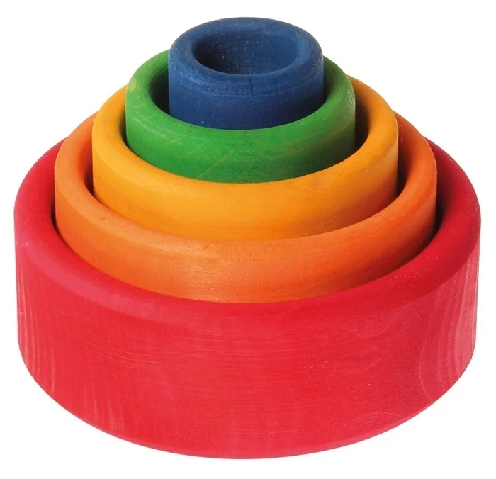 Houten Stapelbakjes Rond Rood afbeelding