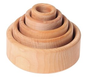 Grimm's Houten Stapelbakjes Rond Naturel Grimm's Houten Stapelbakjes Rond Naturel