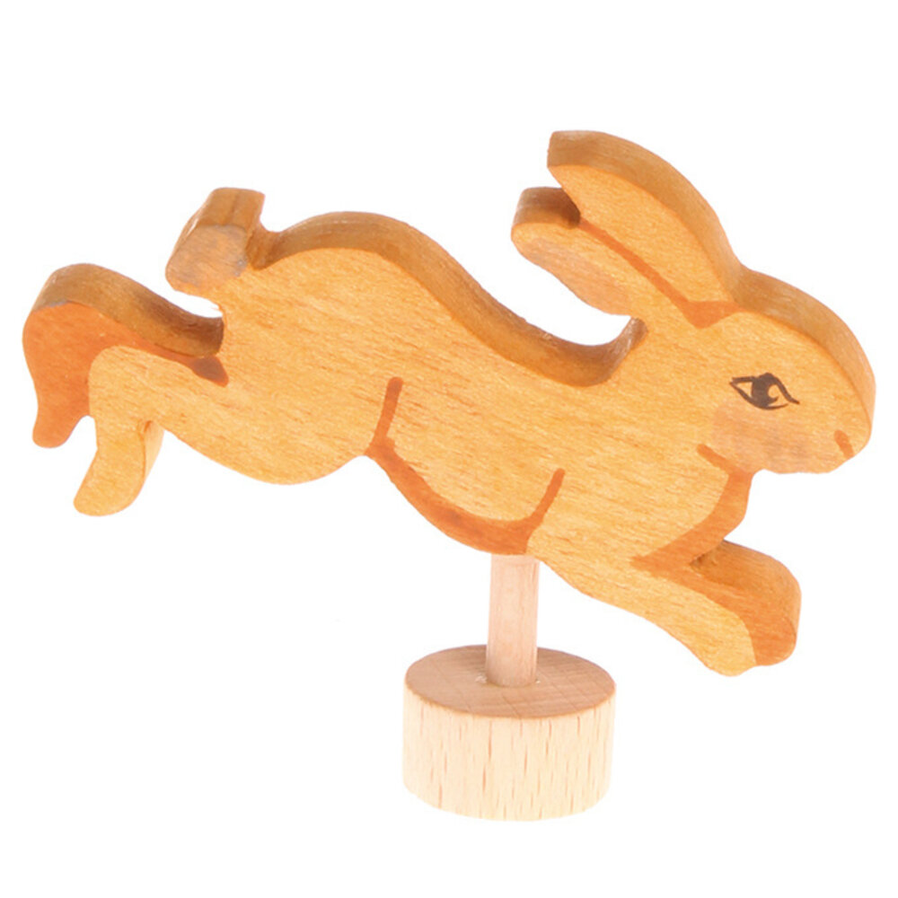 Grimm's Houten Steker Springend Konijn Grimm's Houten Steker Springend Konijn