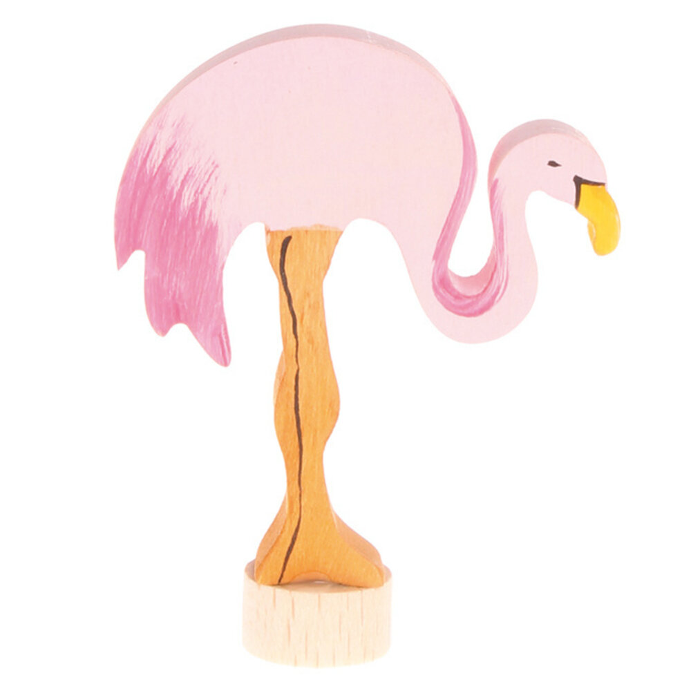 Grimm's Houten Steker Flamingo Grimm's Houten Steker Flamingo