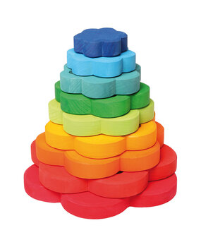 Grimm's Houten Stapeltoren Bloemen