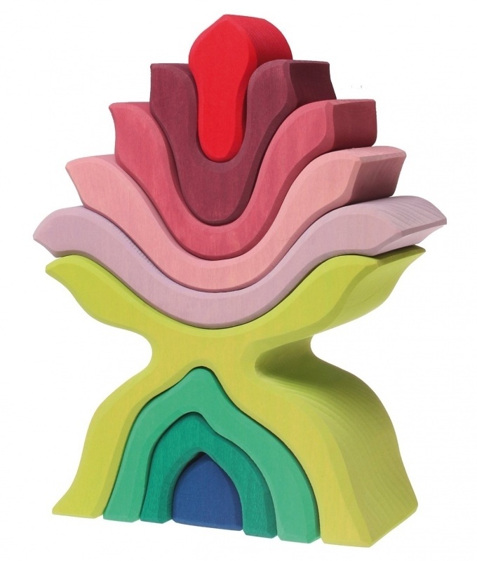 Kleurrijke Houten Bloem afbeelding