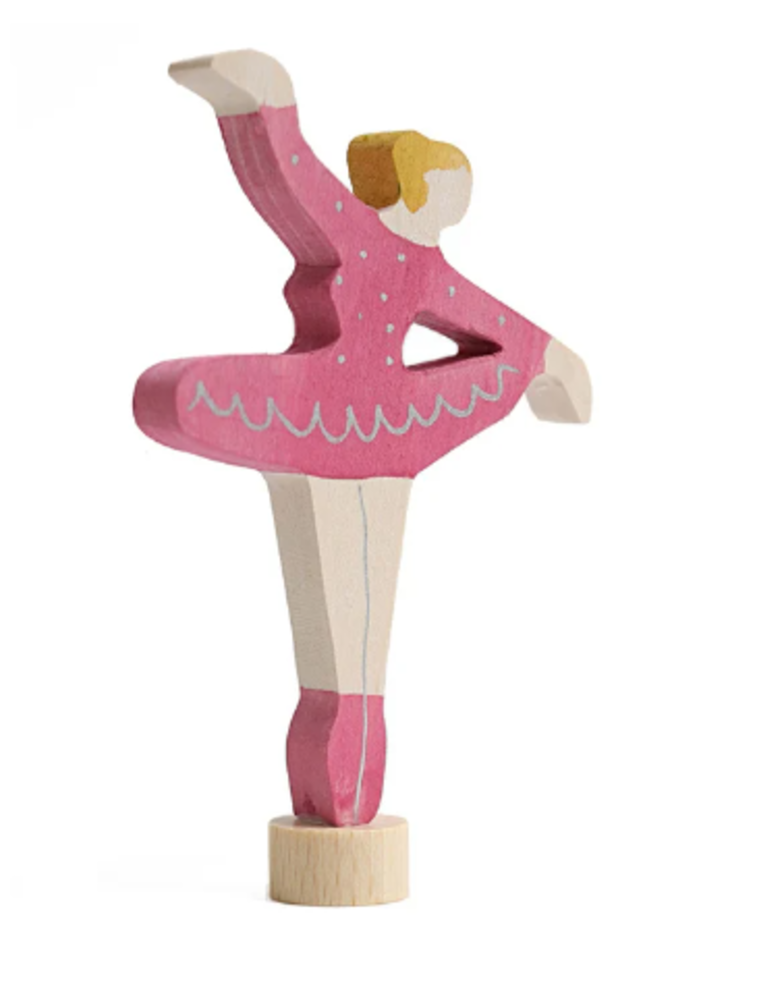 Grimm's Houten Steker Ballerina Robijn Rood Grimm's Houten Steker Ballerina Robijn Rood