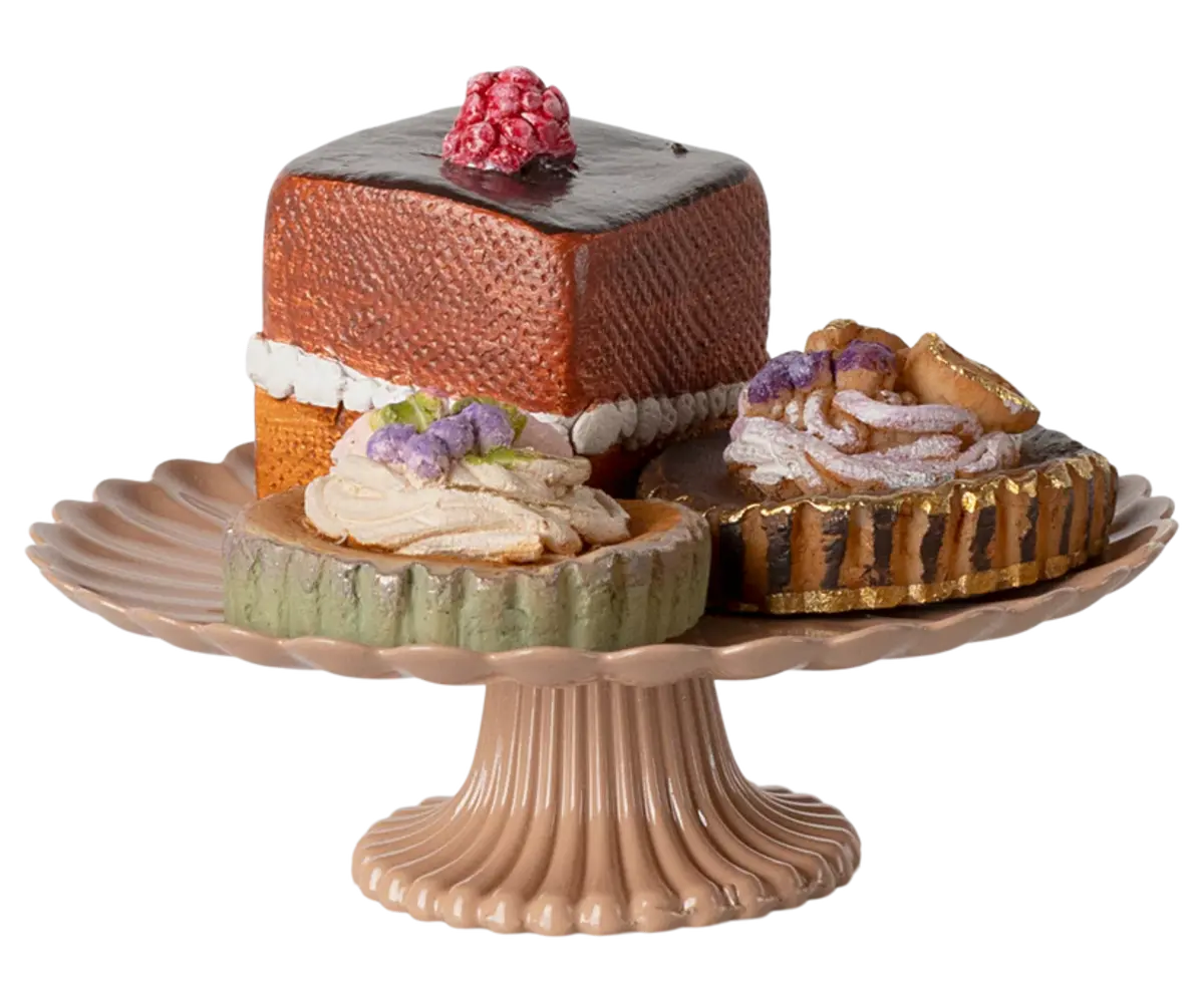 Maileg Cakes en Cakestand Maileg Cakes en Cakestand