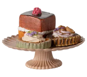 Maileg Cakes en Cakestand Maileg Cakes en Cakestand