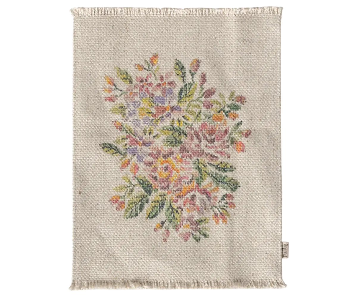 Maileg Rug Flowers Large Tapijt voor Muizen Maileg Rug Flowers Large Tapijt voor Muizen