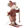 Maileg Winter Mouse met ski set Big Sister Rose Maileg Winter Mouse met ski set Big Sister Rose