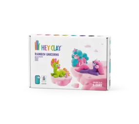 Hey Clay Interactieve Boetseerklei Rainbow Unicorns 2  (6 kleuren) Hey Clay Interactieve Boetseerklei Rainbow Unicorns 2  (6 kleuren)