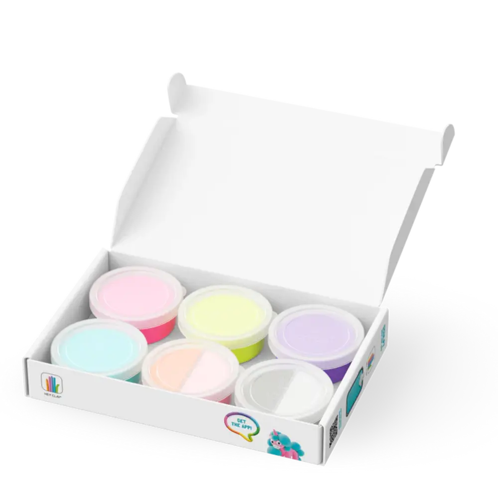 Hey Clay Interactieve Boetseerklei Rainbow Unicorns 2  (6 kleuren)