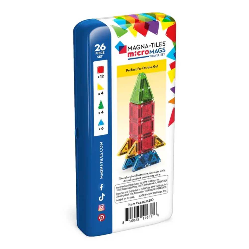 Magna Tiles Micro Mags Travel set 26 stuks Magna Tiles Micro Mags Travel set 26 stuks