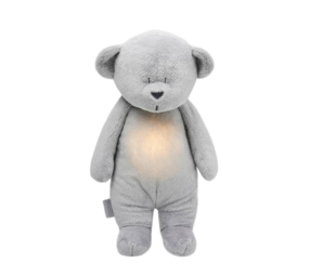 Moonie Knuffelbeer met nachtlamp en geluid Silver Moonie Knuffelbeer met nachtlamp en geluid Silver