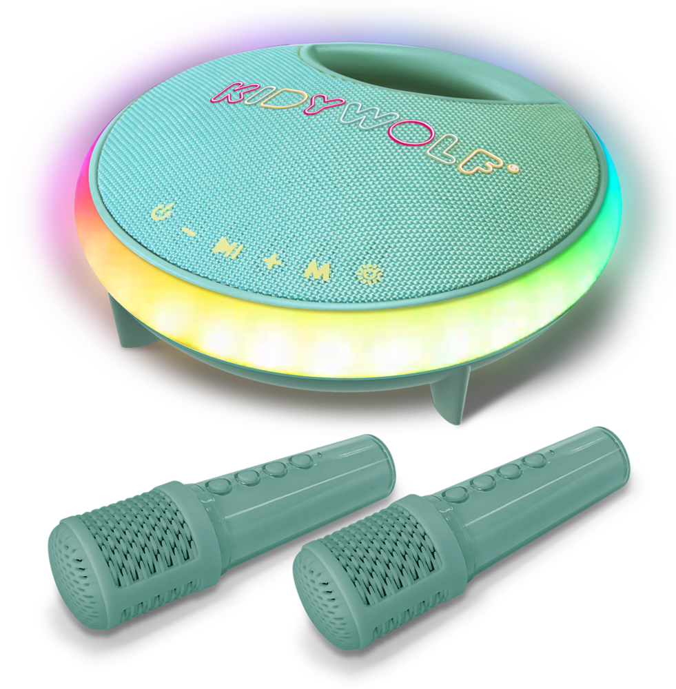 KidyWolf KIDYKARAOKE Speaker met 2 microfoons KidyWolf KIDYKARAOKE Speaker met 2 microfoons