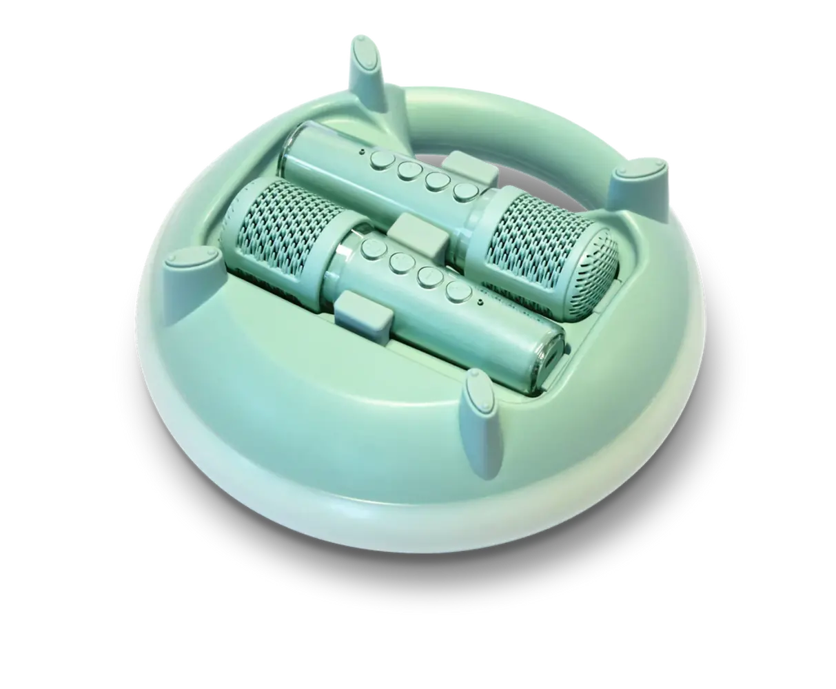 KidyWolf KIDYKARAOKE Speaker met 2 microfoons KidyWolf KIDYKARAOKE Speaker met 2 microfoons