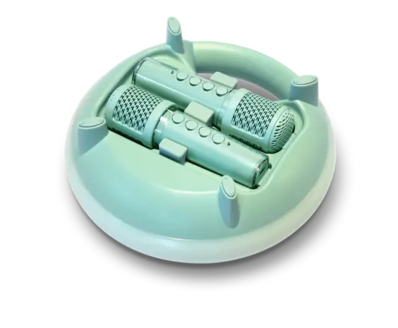 KidyWolf KIDYKARAOKE Speaker met 2 microfoons KidyWolf KIDYKARAOKE Speaker met 2 microfoons