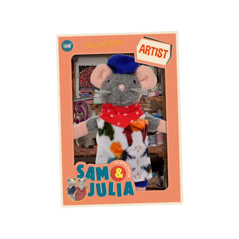 Het Muizenhuis Knuffelmuis de Kunstenaar Het Muizenhuis Knuffelmuis de Kunstenaar