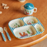 Rice Melamine Baby Cadeauset Happy Forest Blue Rice Melamine Baby Cadeauset Happy Forest Blue