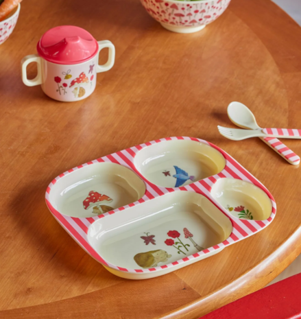 Rice Melamine Baby Cadeauset Happy Forest Pink Rice Melamine Baby Cadeauset Happy Forest Pink