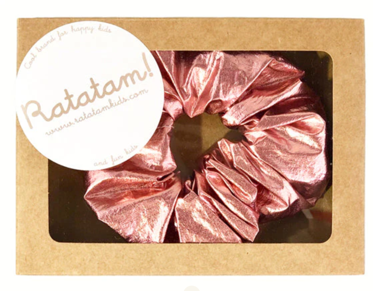 Ratatam Metallic Scrunchie Pink
