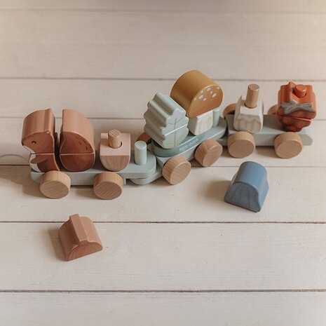 Little Dutch Blokkentrein Eekhoorn - Forest Friends Little Dutch Blokkentrein Eekhoorn - Forest Friends