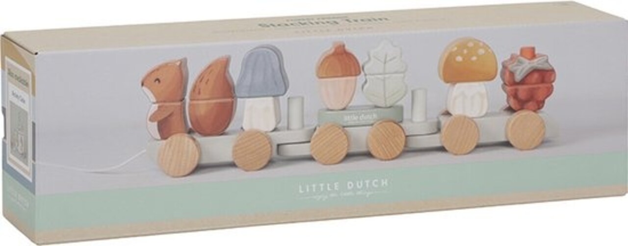 Little Dutch Blokkentrein Eekhoorn - Forest Friends Little Dutch Blokkentrein Eekhoorn - Forest Friends