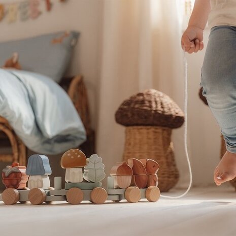 Little Dutch Blokkentrein Eekhoorn - Forest Friends Little Dutch Blokkentrein Eekhoorn - Forest Friends