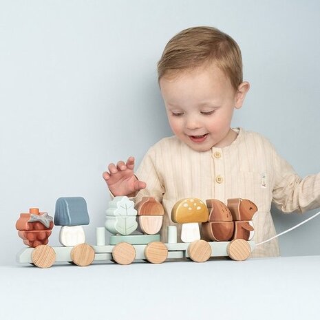 Little Dutch Blokkentrein Eekhoorn - Forest Friends Little Dutch Blokkentrein Eekhoorn - Forest Friends