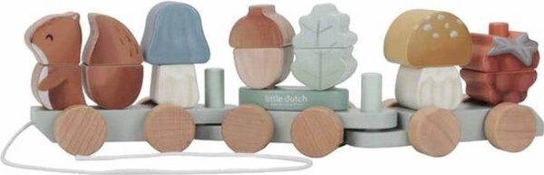 Little Dutch Blokkentrein Eekhoorn - Forest Friends Little Dutch Blokkentrein Eekhoorn - Forest Friends