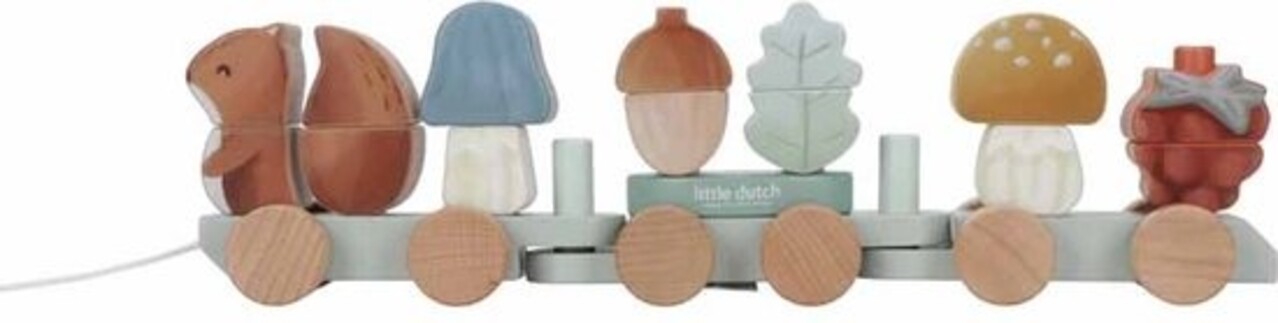 Little Dutch Blokkentrein Eekhoorn - Forest Friends Little Dutch Blokkentrein Eekhoorn - Forest Friends