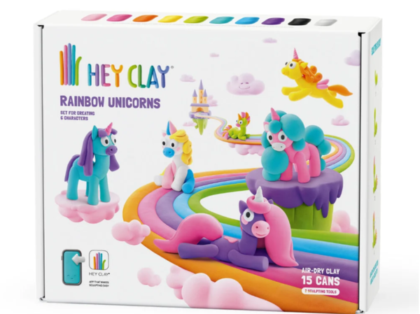 Hey Clay Interactieve Boetseerklei Rainbow Unicorns Set  (15 kleuren) Hey Clay Interactieve Boetseerklei Rainbow Unicorns Set  (15 kleuren)