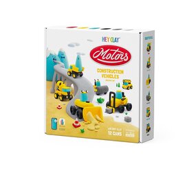 Hey Clay Interactieve Boetseerklei Construction Vehicles  (12 kleuren) Hey Clay Interactieve Boetseerklei Construction Vehicles  (12 kleuren)