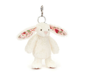 Jellycat Sleutelhanger Blossom Cream Bunny Berry Bag Charm Jellycat Sleutelhanger Blossom Cream Bunny Berry Bag Charm